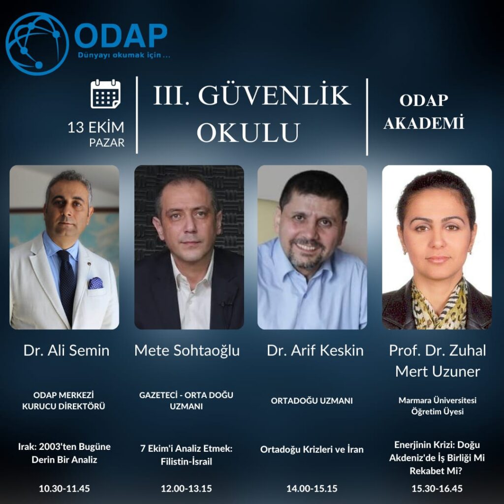 ODAP Merkezi Akademi lll. Güvenlik Okulu Başlıyor