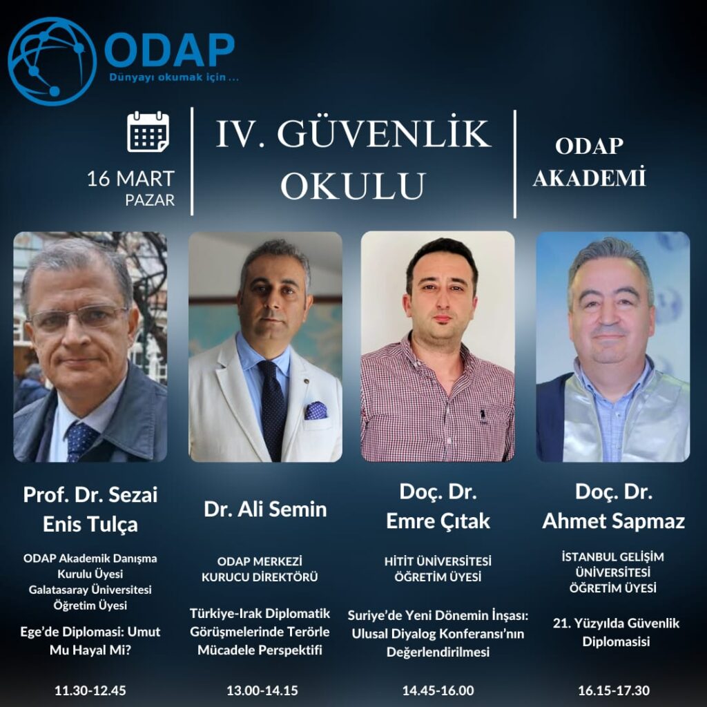 ODAP Merkezi Akademi IV. Güvenlik Okulu Başlıyor