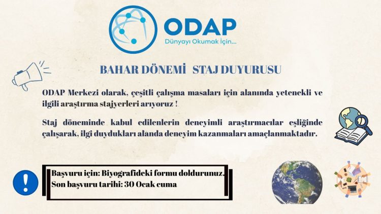 Bahar Dönemi Staj Duyurusu