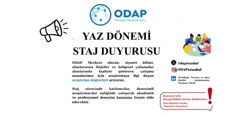 Anasayfa ODAP Merkezi Yaz Dönemi Staj Duyurusu