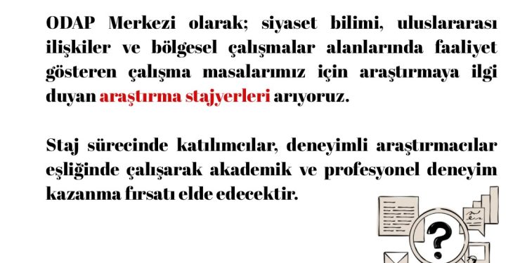 Anasayfa ODAP Merkezi Güz Dönemi Staj Duyurusu