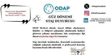 ODAP Merkezi Güz Dönemi Staj Duyurusu ODAP Merkezi Güz Dönemi Staj Duyurusu